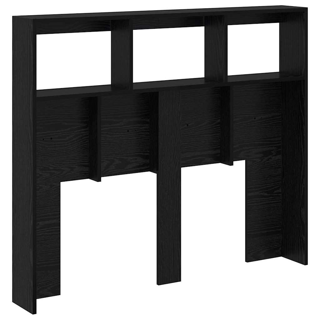 Headboard Cabinet with LED Other Black oak 122 x 17 x 102 cm