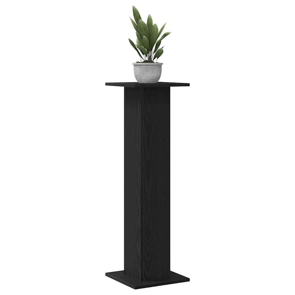 Plant Stand 2 pcs Black Oak 30 x 30 x 95 cm Engineered wood