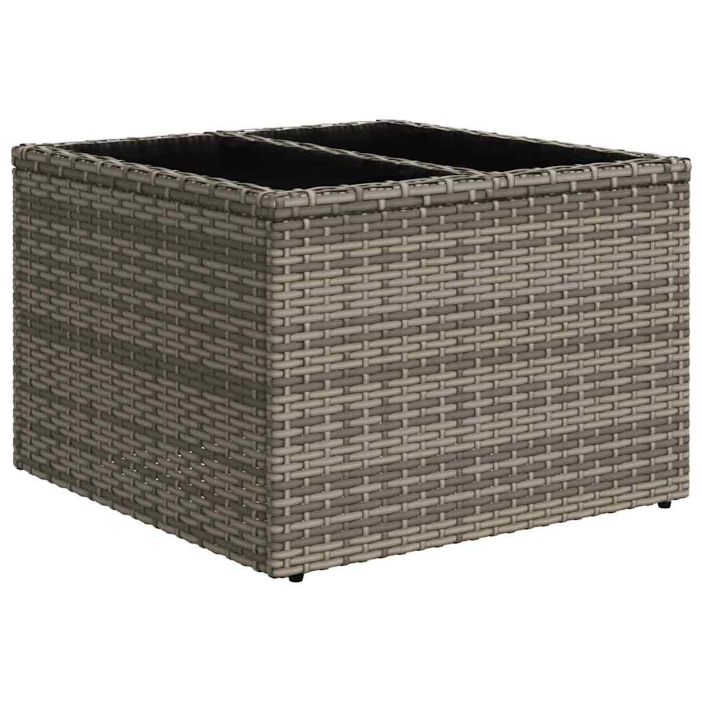 Garden Sofa Set Grey Poly Rattan