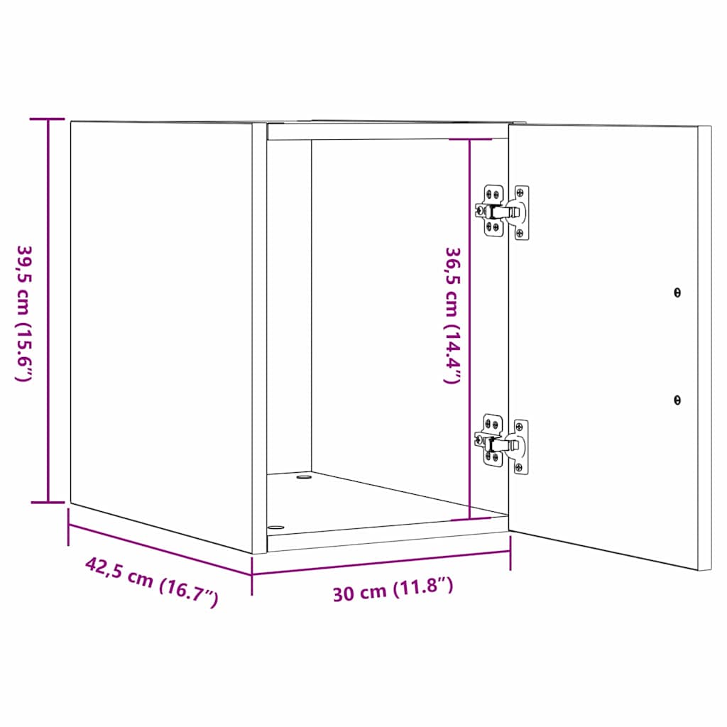 Wall-Mounted Cabinet Artisan Oak 30 x 42.5 x 39.5 cm