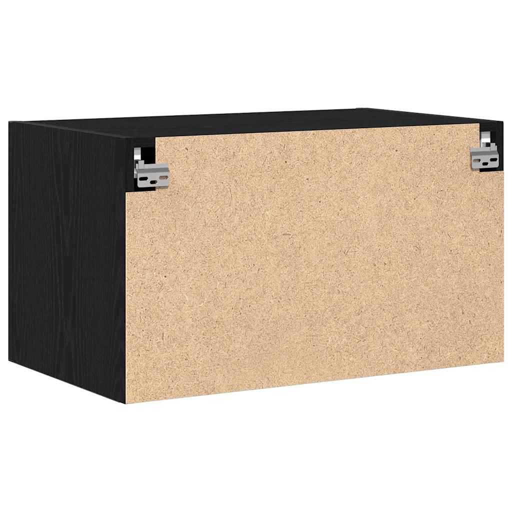Wall Cabinet Black oak 70 x 42.5 x 40 cm Engineered wood