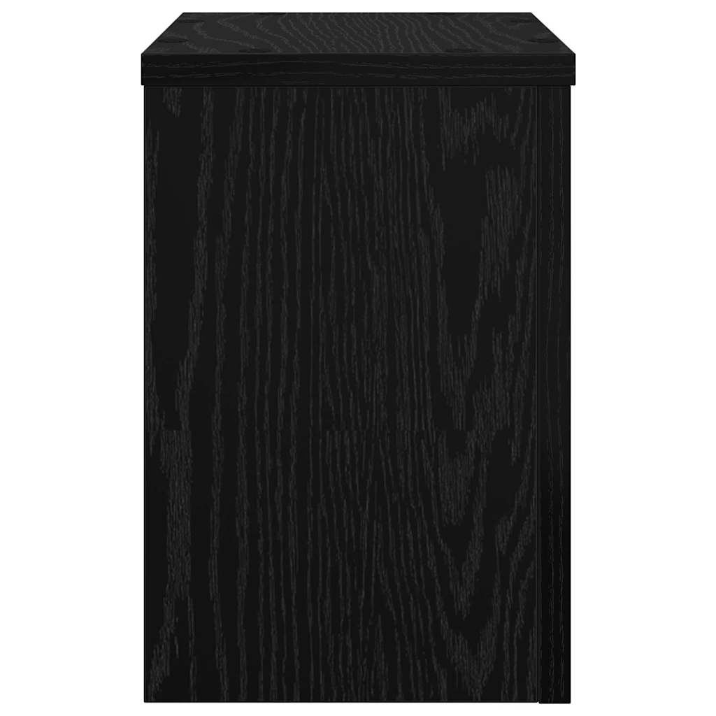 Plant Stand 2 pcs Black oak 20 x 20 x 30 cm Engineered Wood