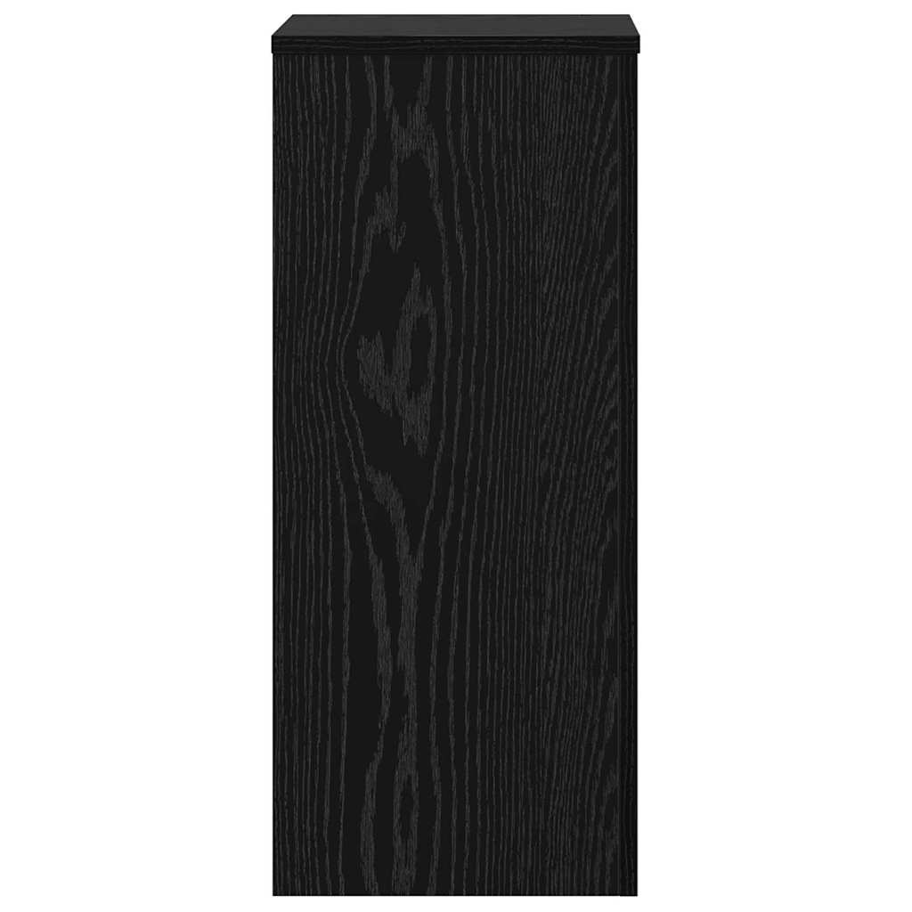 Plant Stand 2 pcs Black Oak 30 x 30 x 70 cm Engineered Wood