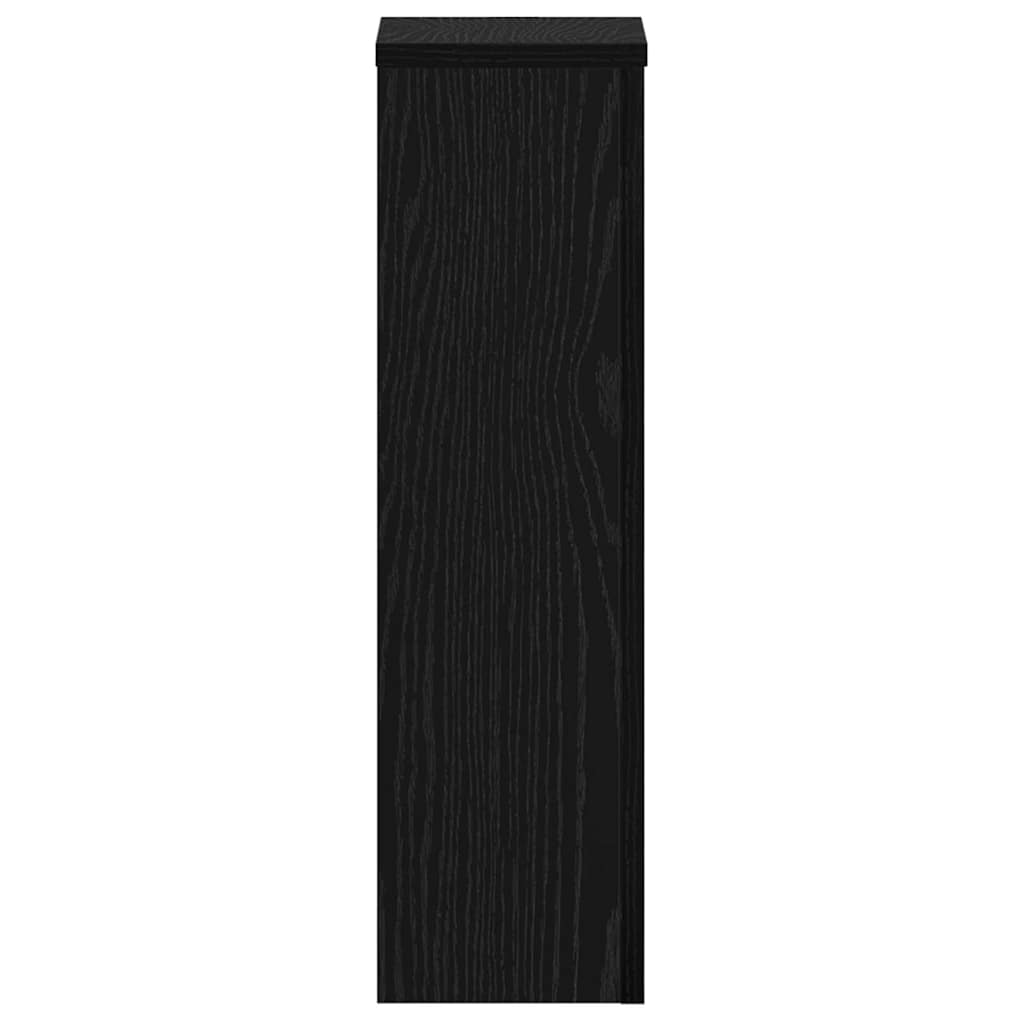 Plant Stand 2 pcs Black Oak 17 x 17 x 60 cm Engineered Wood