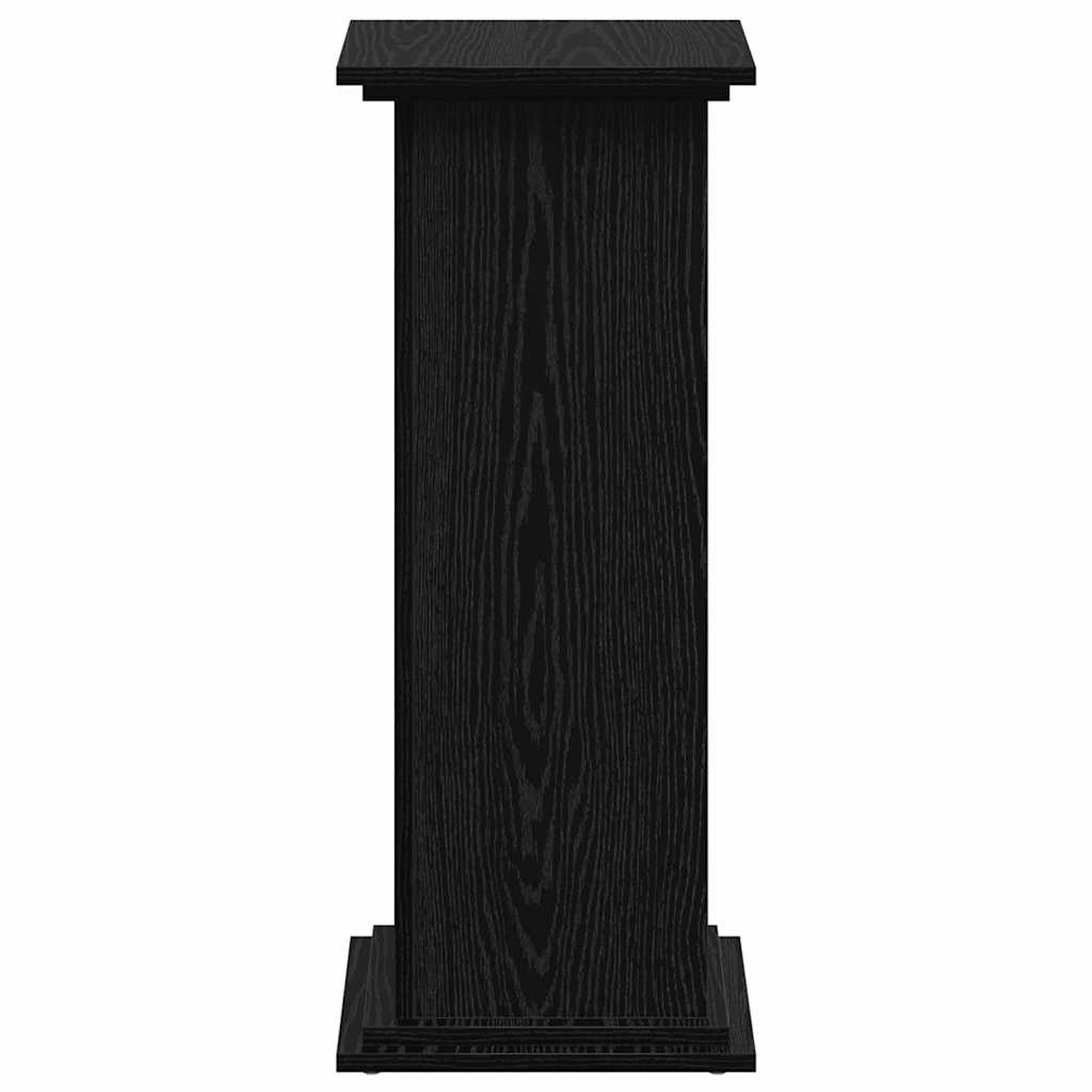 Plant Stand Black Oak 33 x 33 x 80 cm Engineered wood