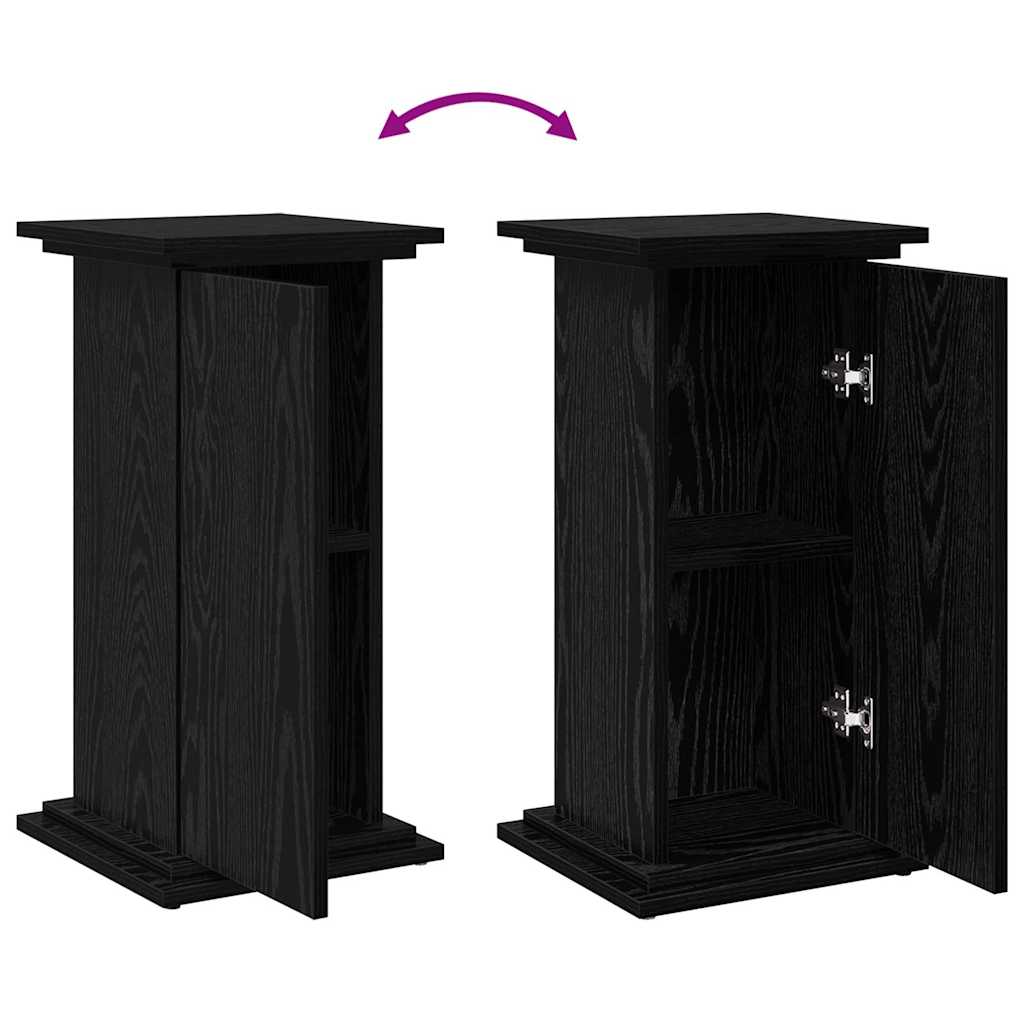 Display Stand Black Oak 31 x 30 x 60 cm Engineered wood
