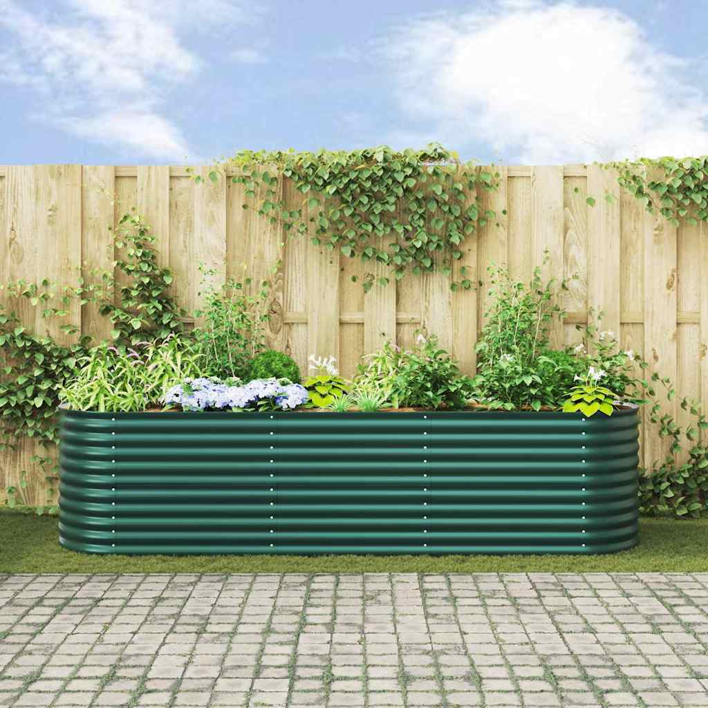 Garden Raised Bed Green 320 x 80 x 81 cm Steel