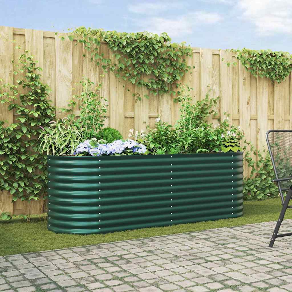 Garden Raised Bed Green 240 x 80 x 81 cm Steel
