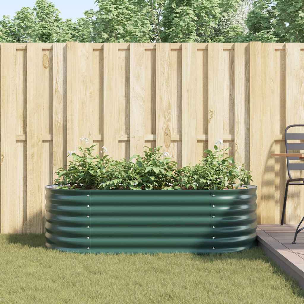 Garden Raised Bed Green 160 x 80 x 44 cm Steel