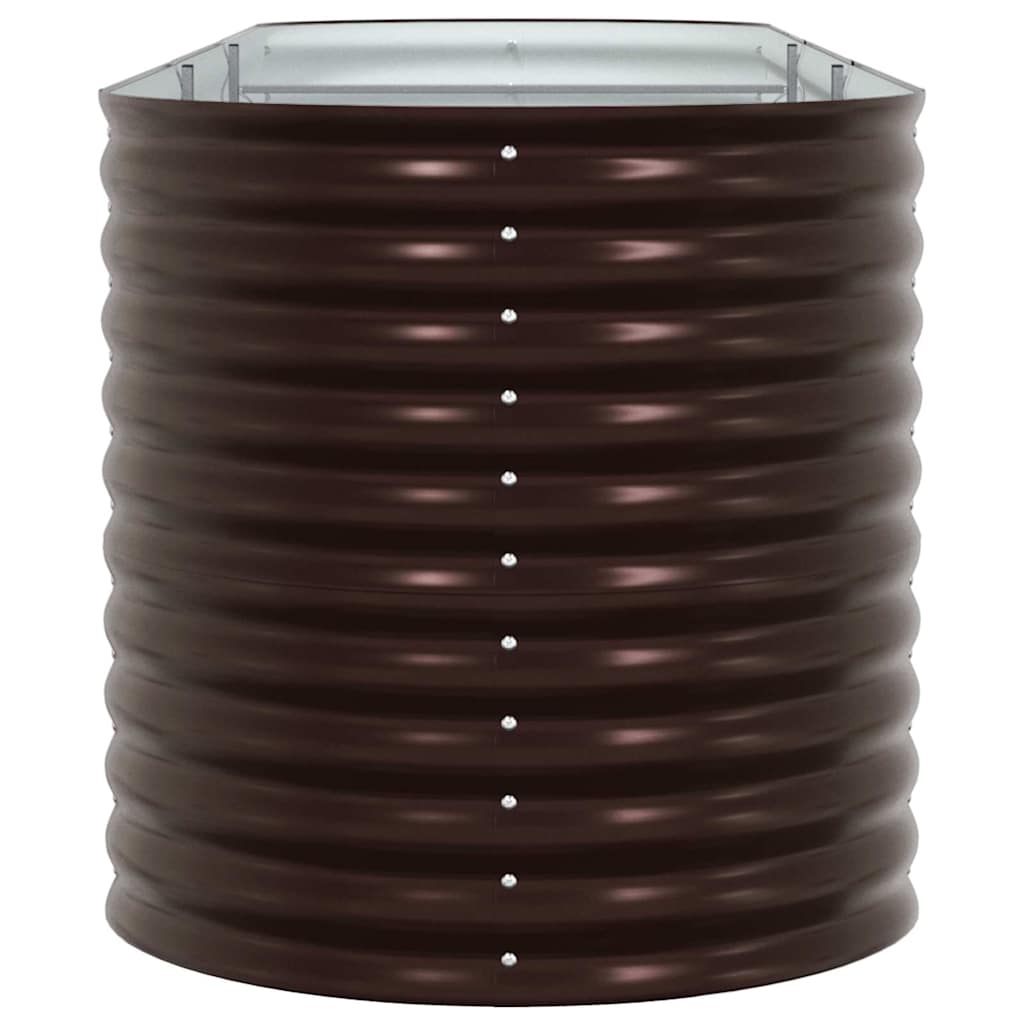 Garden Raised Bed Brown 320 x 80 x 81 cm Steel