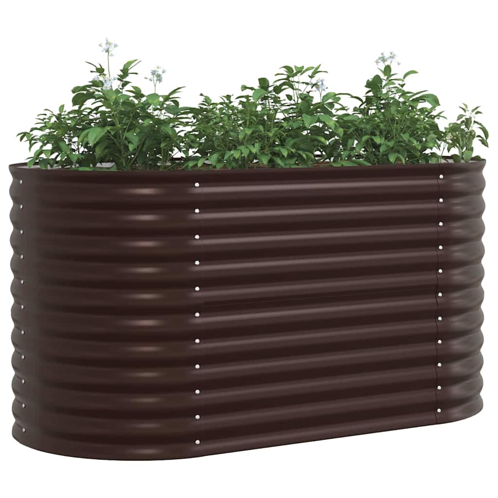 Garden Raised Bed Brown 160 x 80 x 81 cm Steel