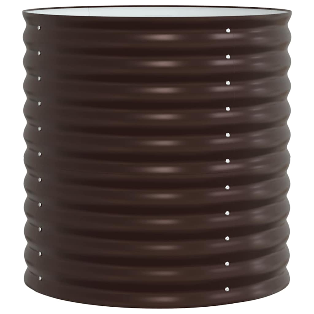 Garden Raised Bed Brown 80 x 80 x 81 cm Steel