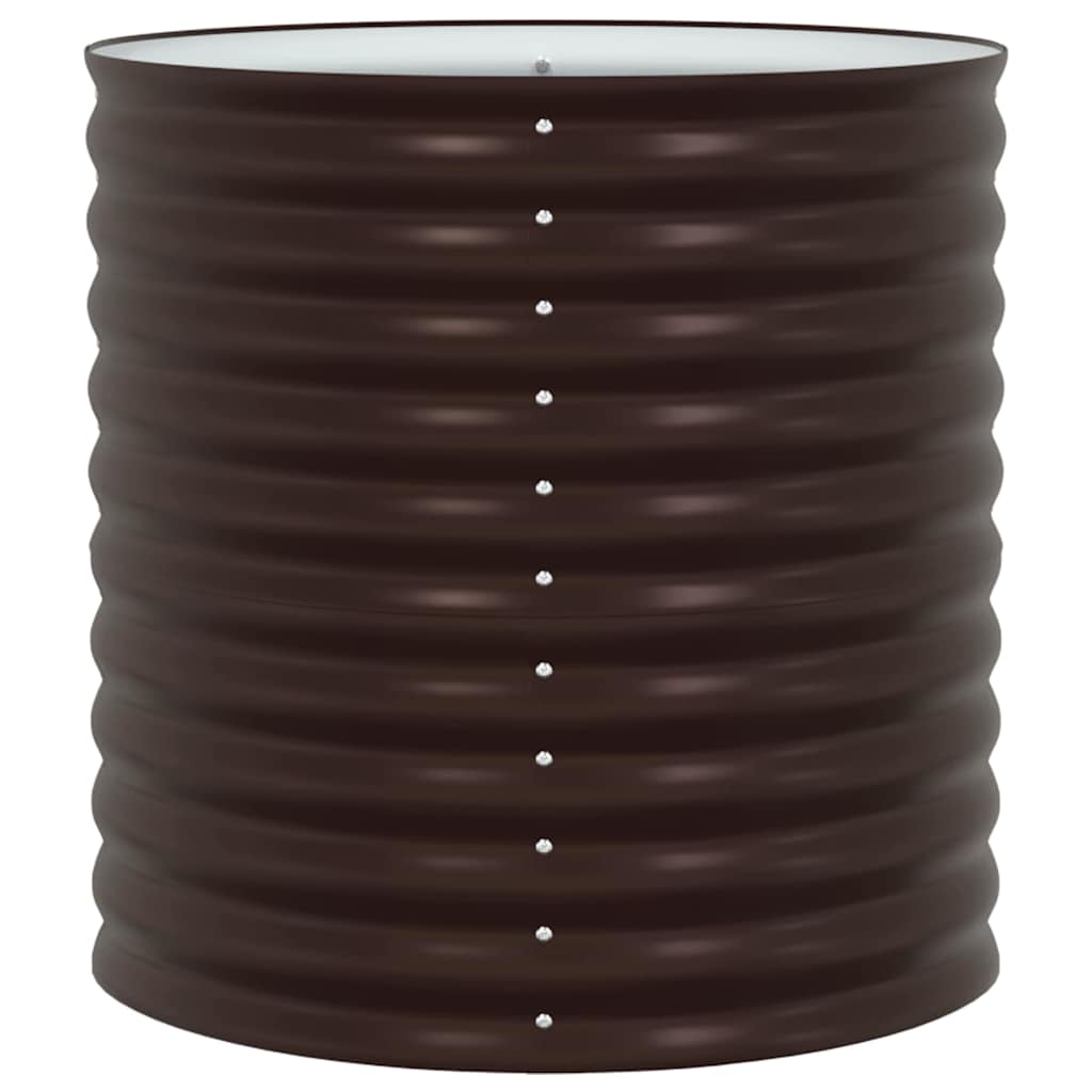 Raised Bed Brown 80 x 80 x 81 cm Steel