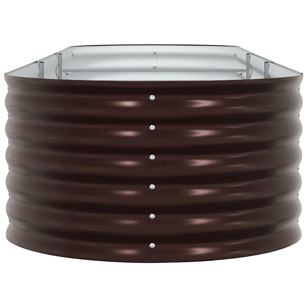 Garden Raised Bed Brown 320 x 80 x 44 cm Steel