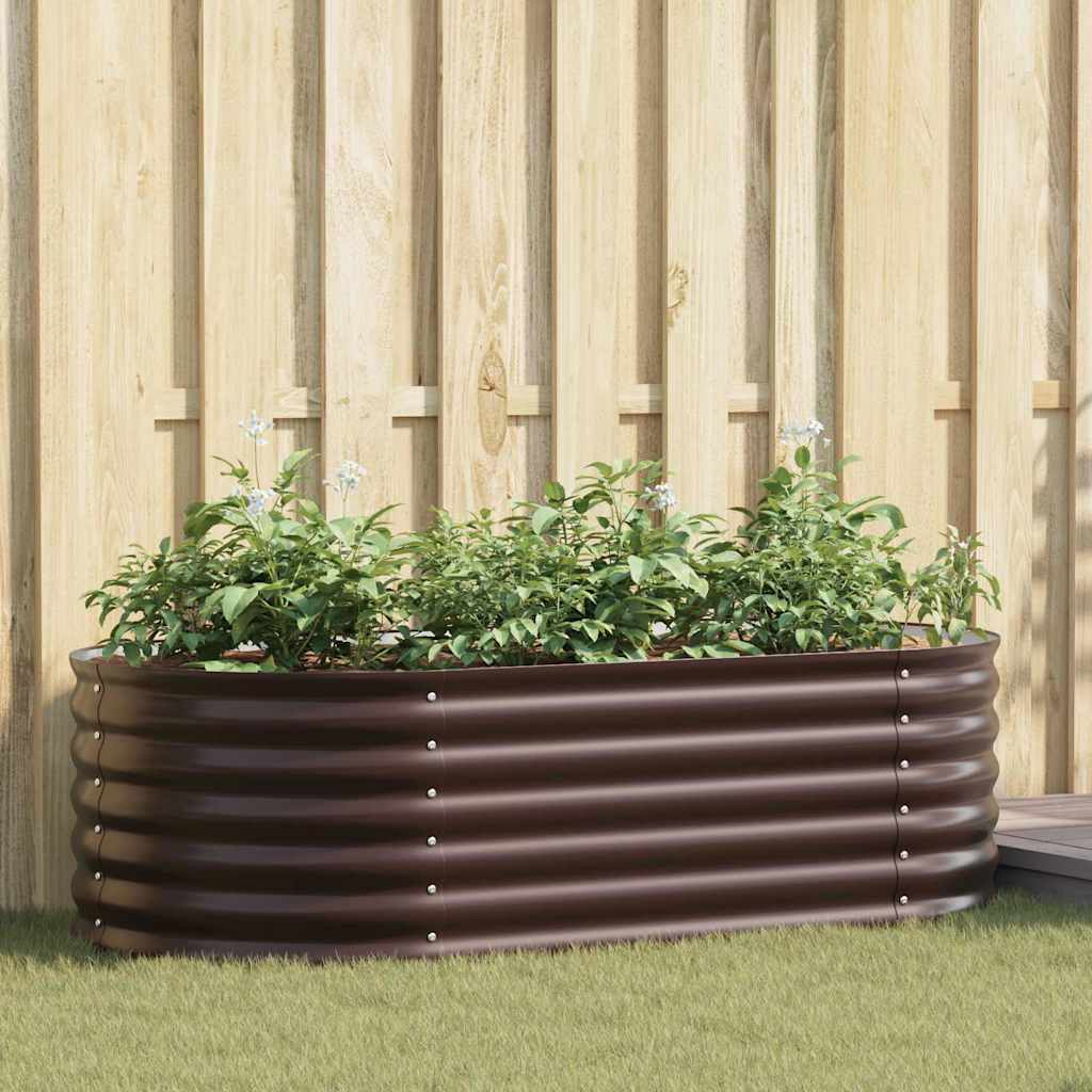 Garden Raised Bed Brown 160 x 80 x 44 cm Steel