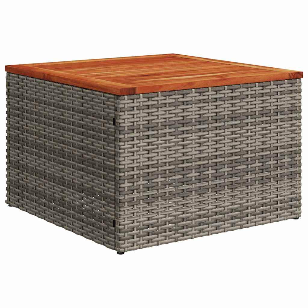Garden Sofa Set 9 pcs Grey Poly Rattan