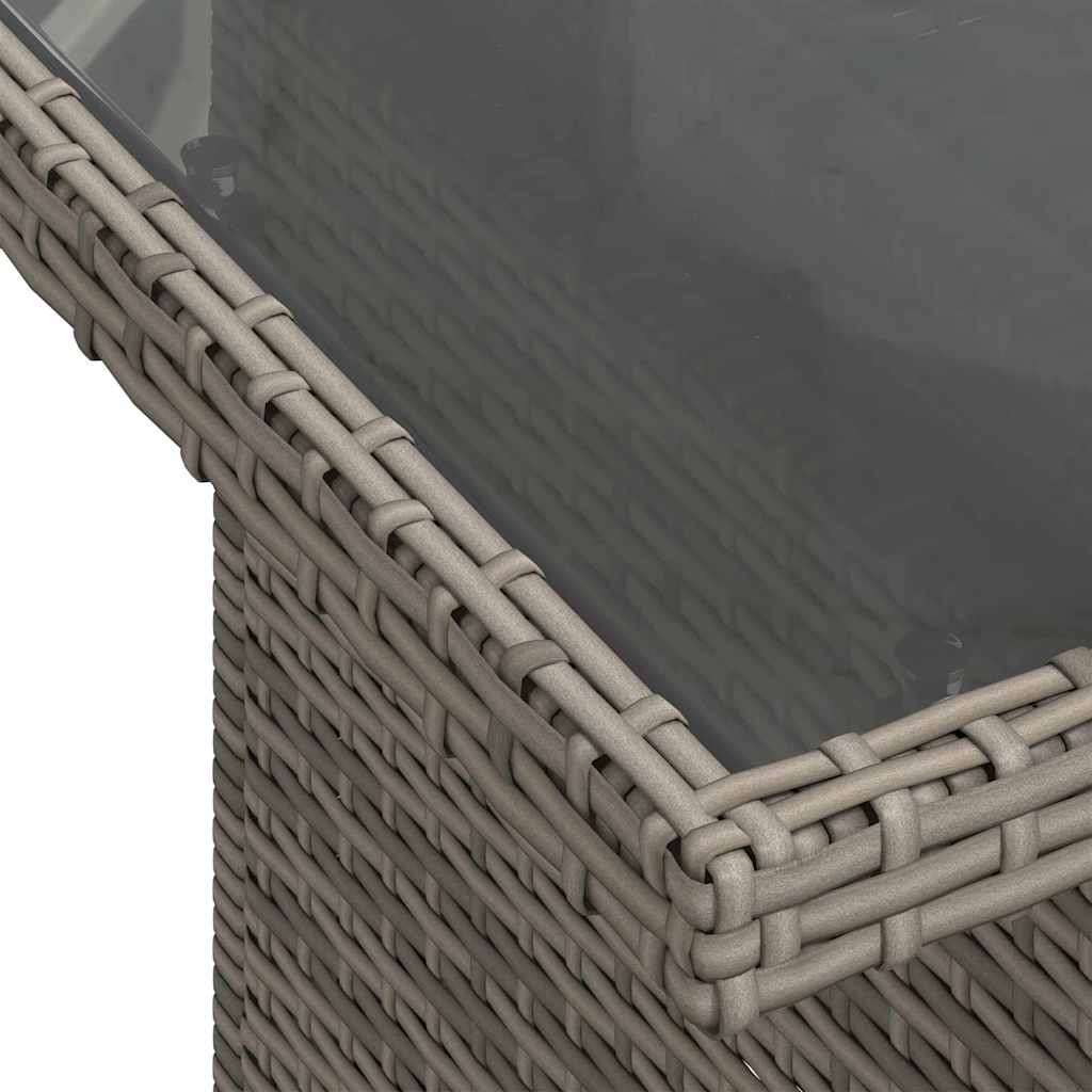 Garden Sofa Set 6 pcs Grey Poly Rattan