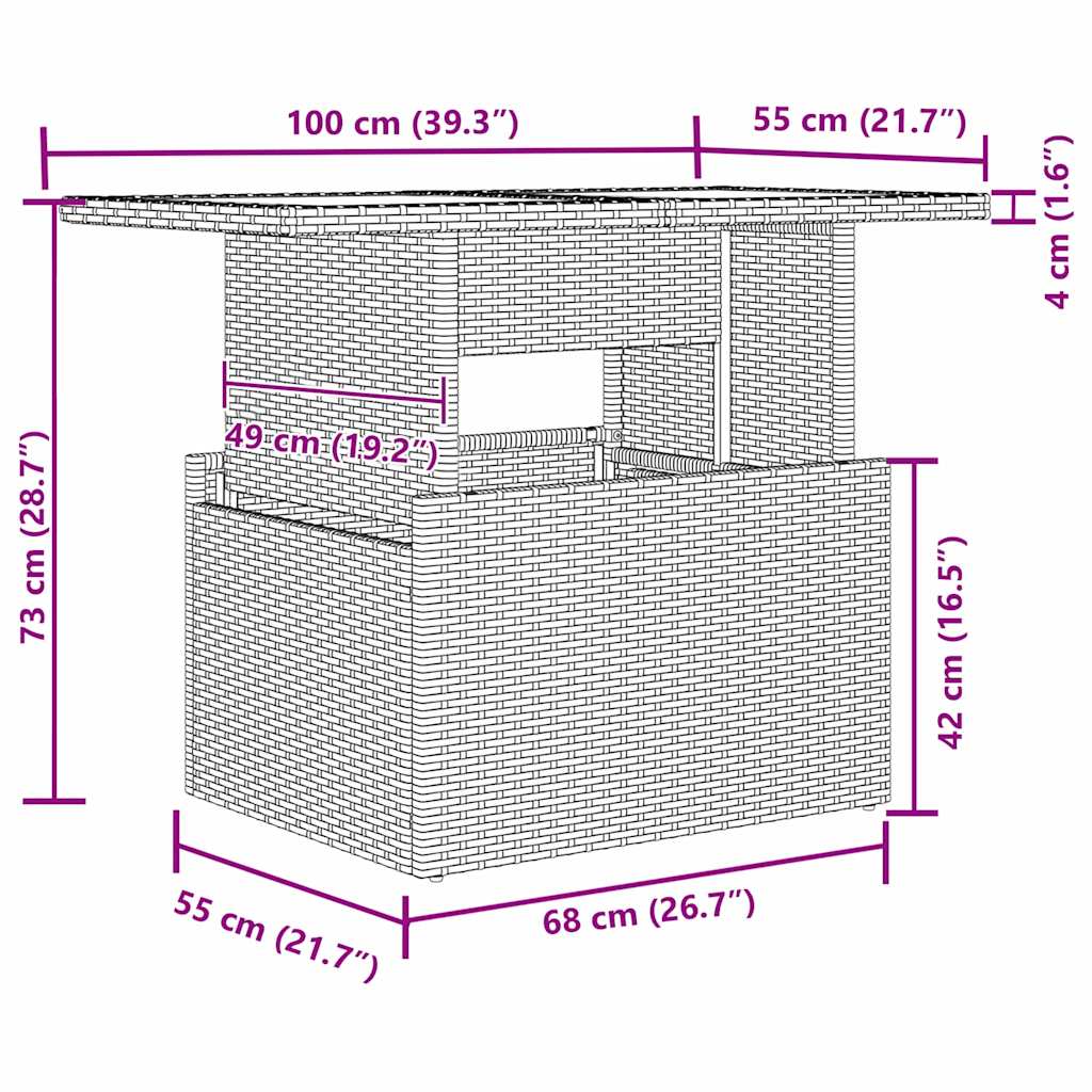 Garden Sofa Set with Cushion 5 pcs Grey