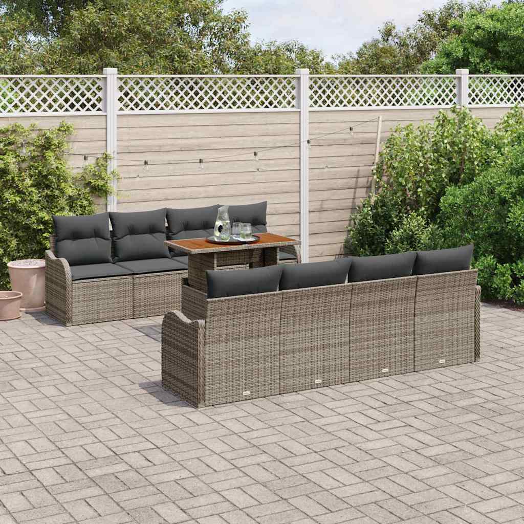 Garden Sofa Set 7 pcs Grey