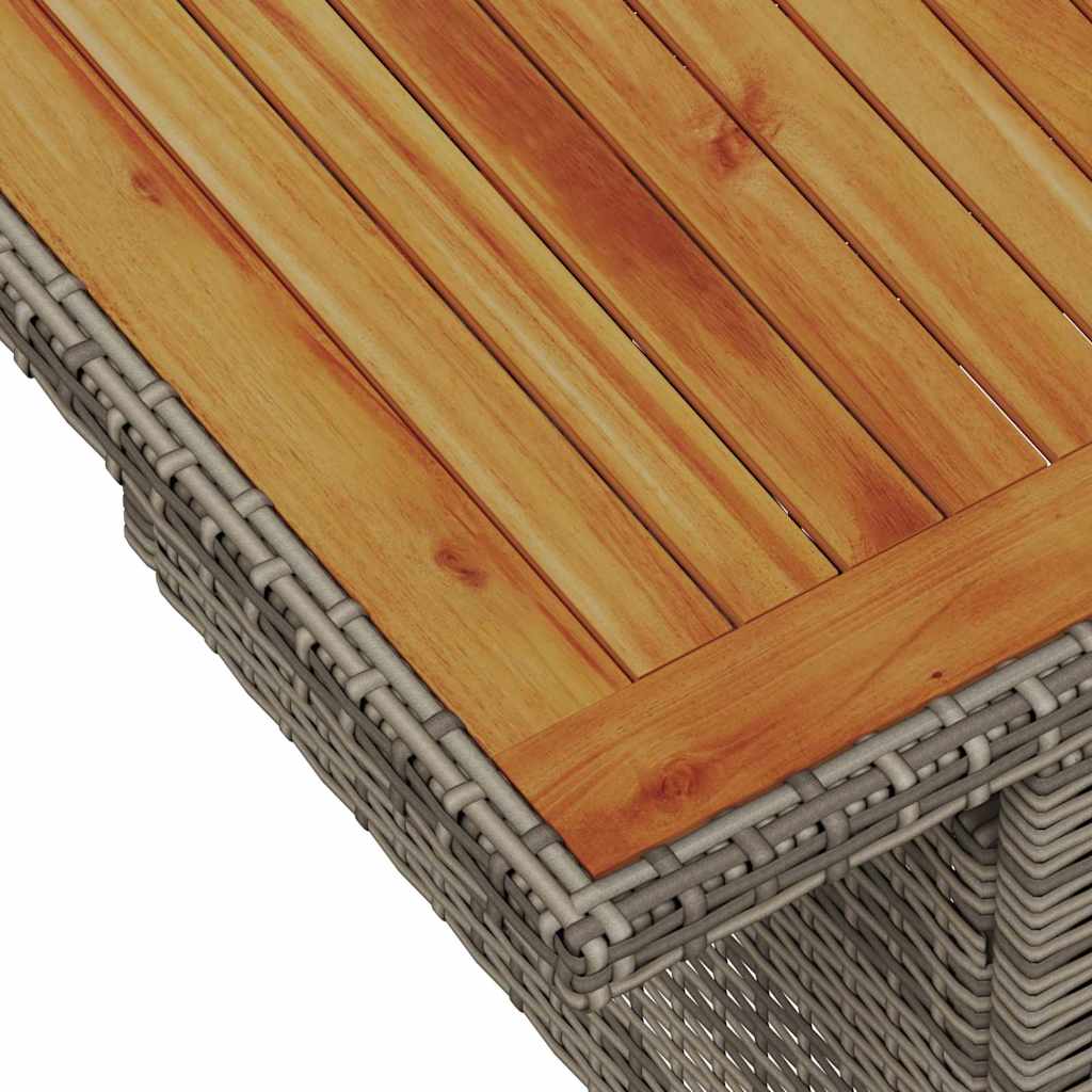 Garden Dining Set with Cushion Grey and Brown 100 x 55 x 73 cm