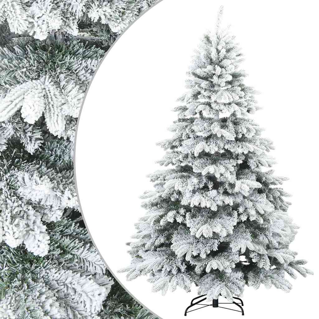 Artificial Hinged Christmas Tree Snow Flocked White 210 cm