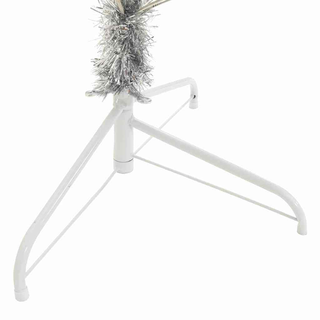 Artificial Pre-lit Christmas Tree Silver 240 cm PET