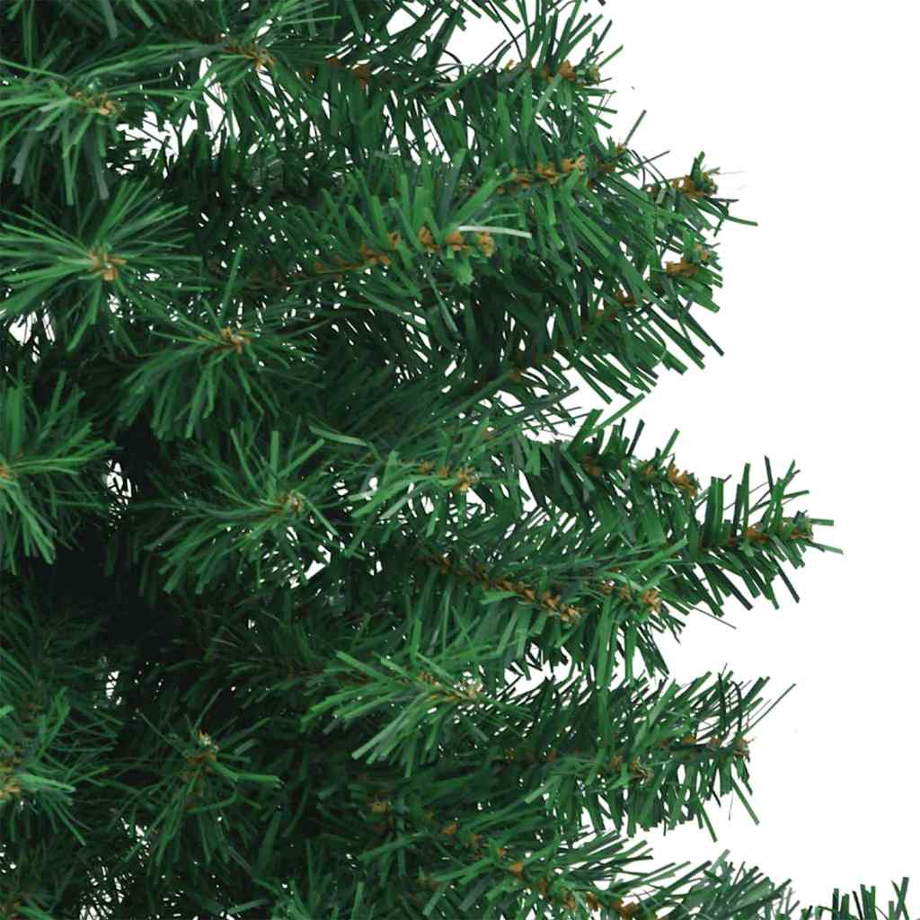 Corner Artificial Christmas Tree Green 210 cm PVC and Metal