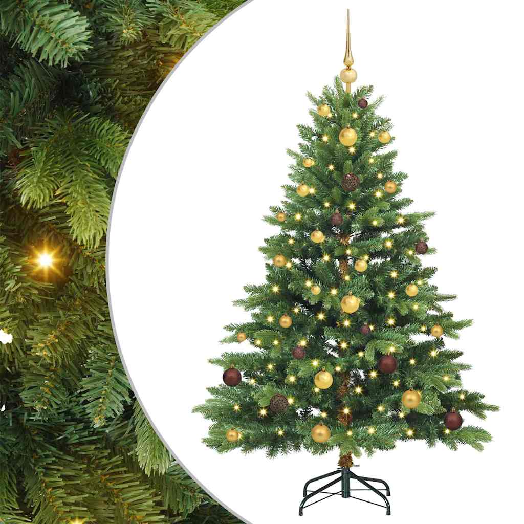 Artificial Christmas Tree with 150 LEDs Green 150 cm PE and PVC