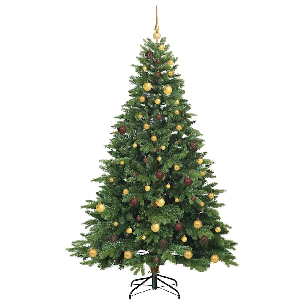 Artificial Christmas Tree with 300 LEDs Green 210 cm PE and PVC