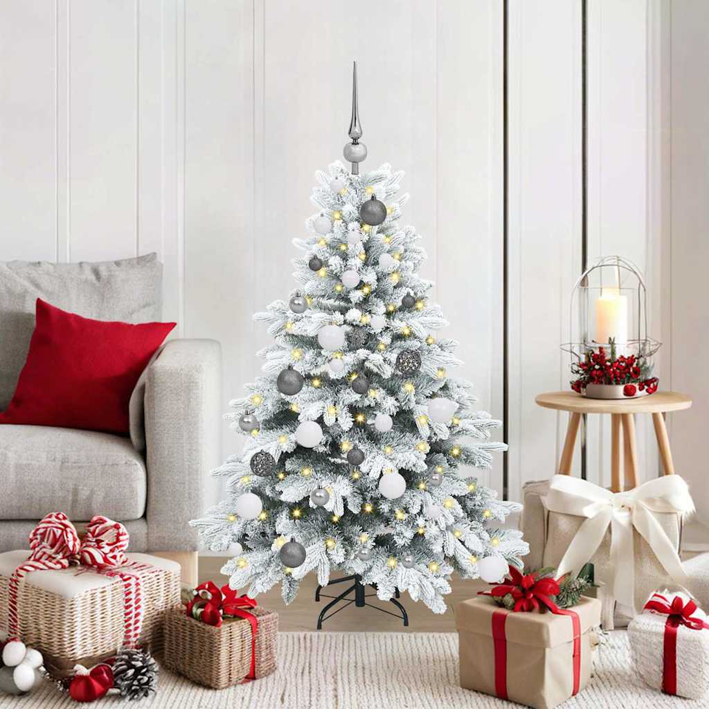 Artificial Christmas Tree with 150 LEDs White 120 cm PE and PVC