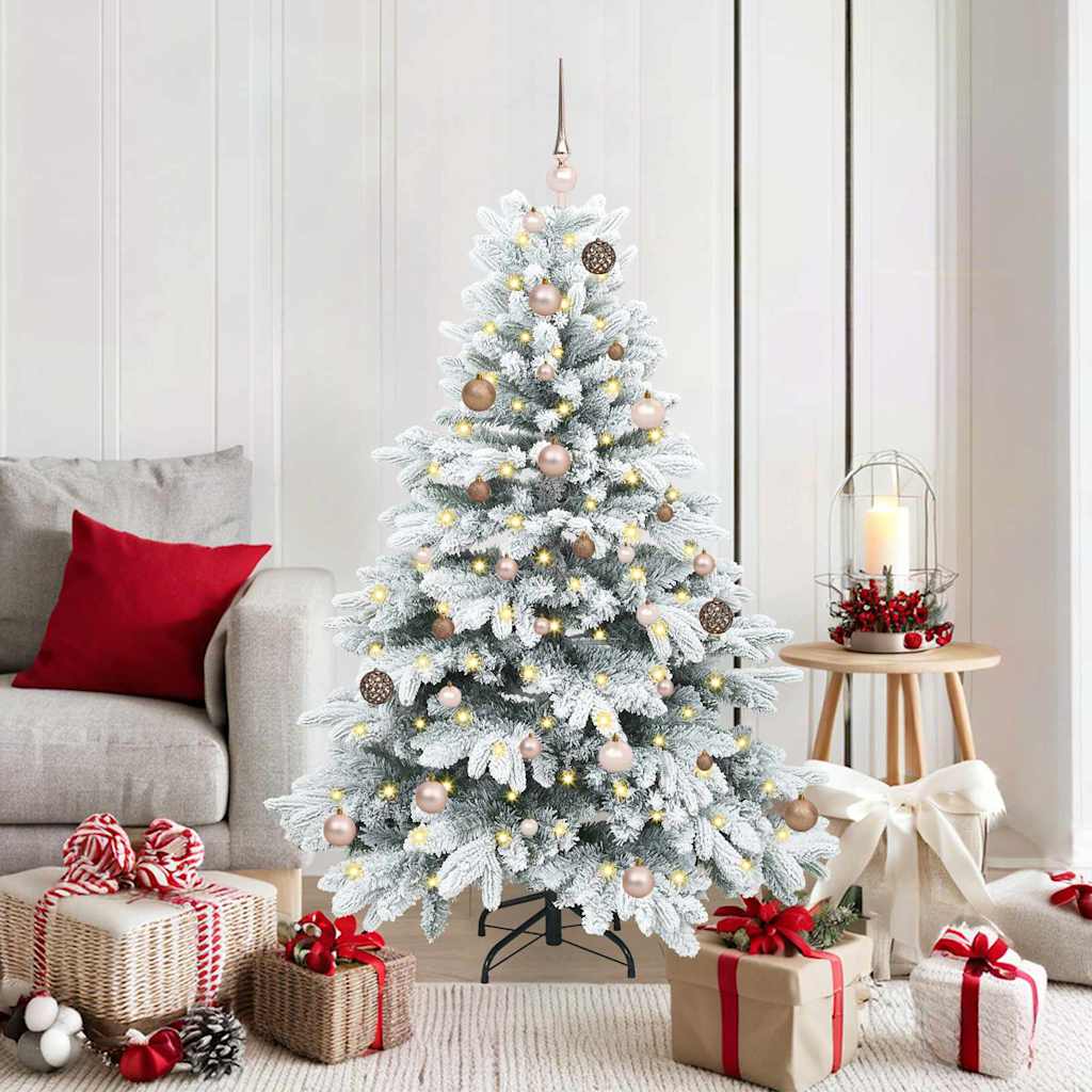 Artificial Christmas Tree with 150 LEDs White 150 cm PE and PVC