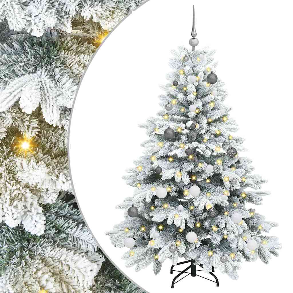 Artificial Christmas Tree with 150 LEDs White 150 cm PE and PVC