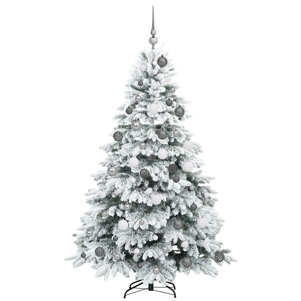 Artificial Christmas Tree with 300 LEDs White 180 cm PE and PVC