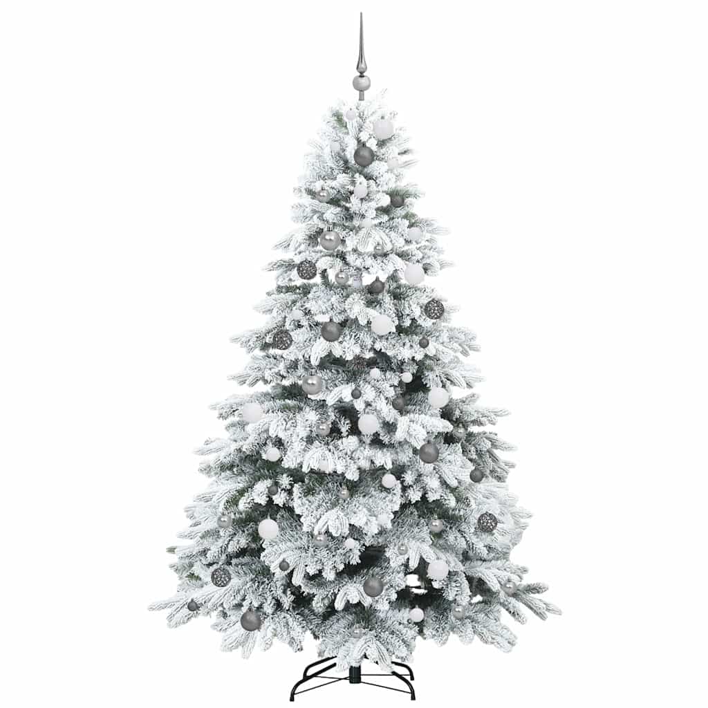 Artificial Christmas Tree with 300 LEDs White 210 cm PE and PVC