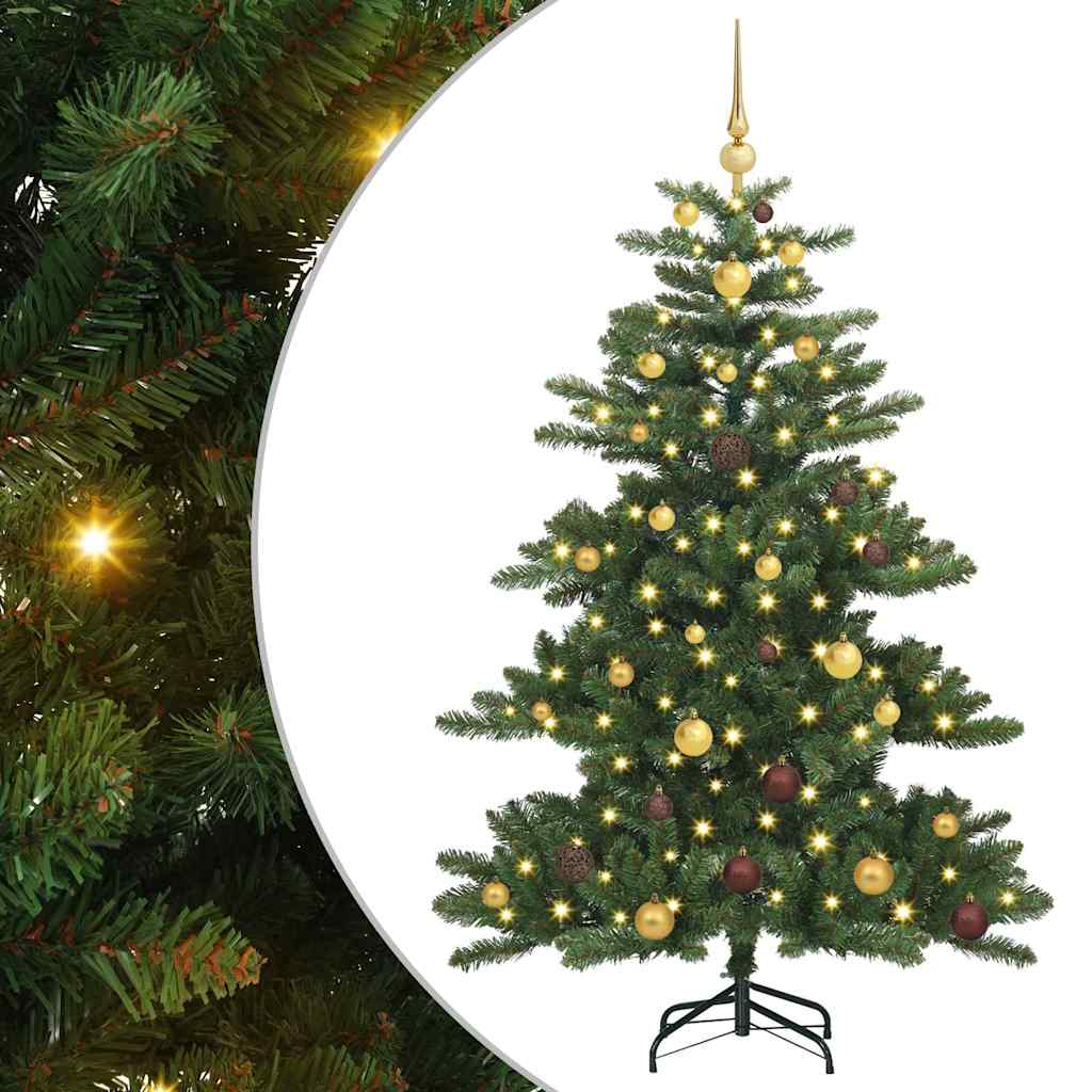 Artificial Hinged Christmas Tree Green 150 cm PVC and Steel