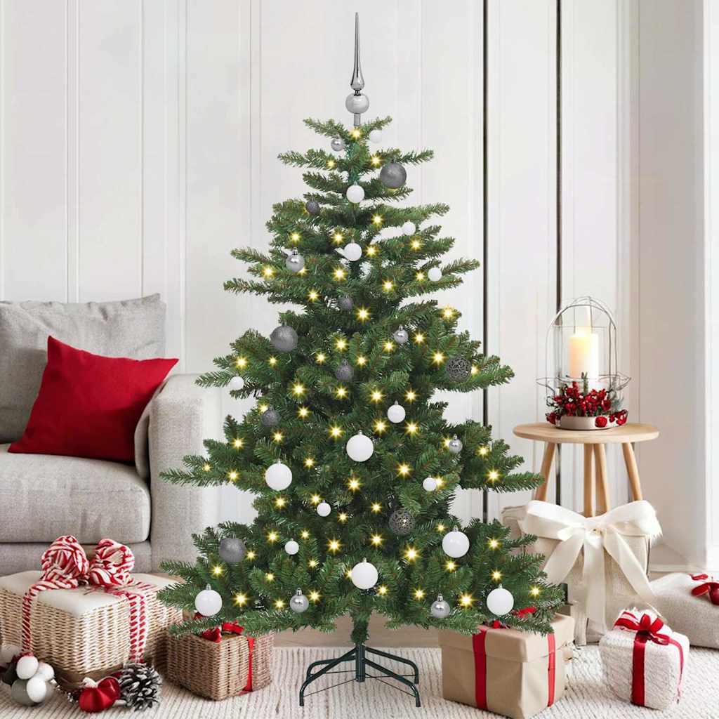 Artificial Hinged Christmas Tree Green 150 cm PVC and Steel