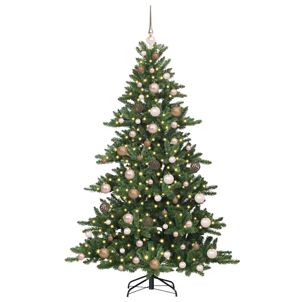 Artificial Hinged Christmas Tree Green 180 cm PVC and Steel