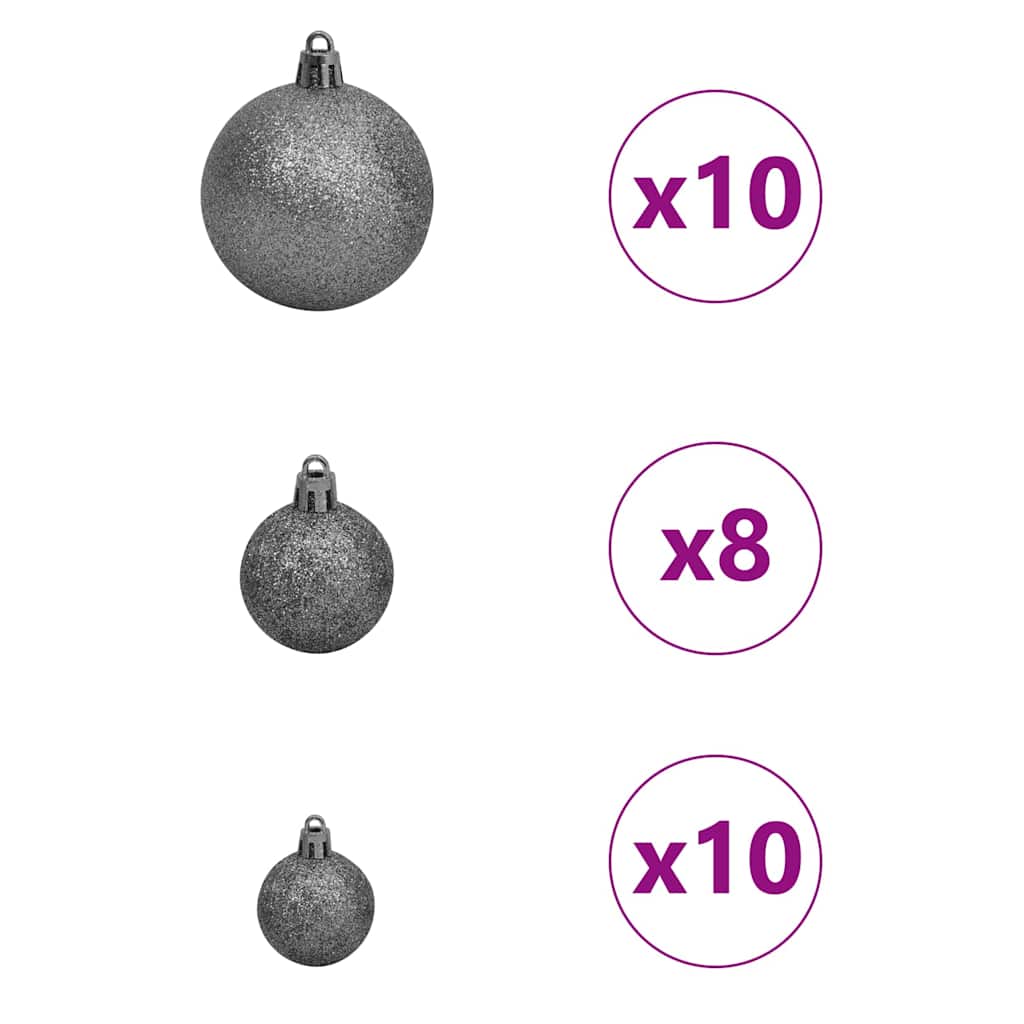 Artificial Hinged Christmas Tree Green 180 cm PVC and Steel
