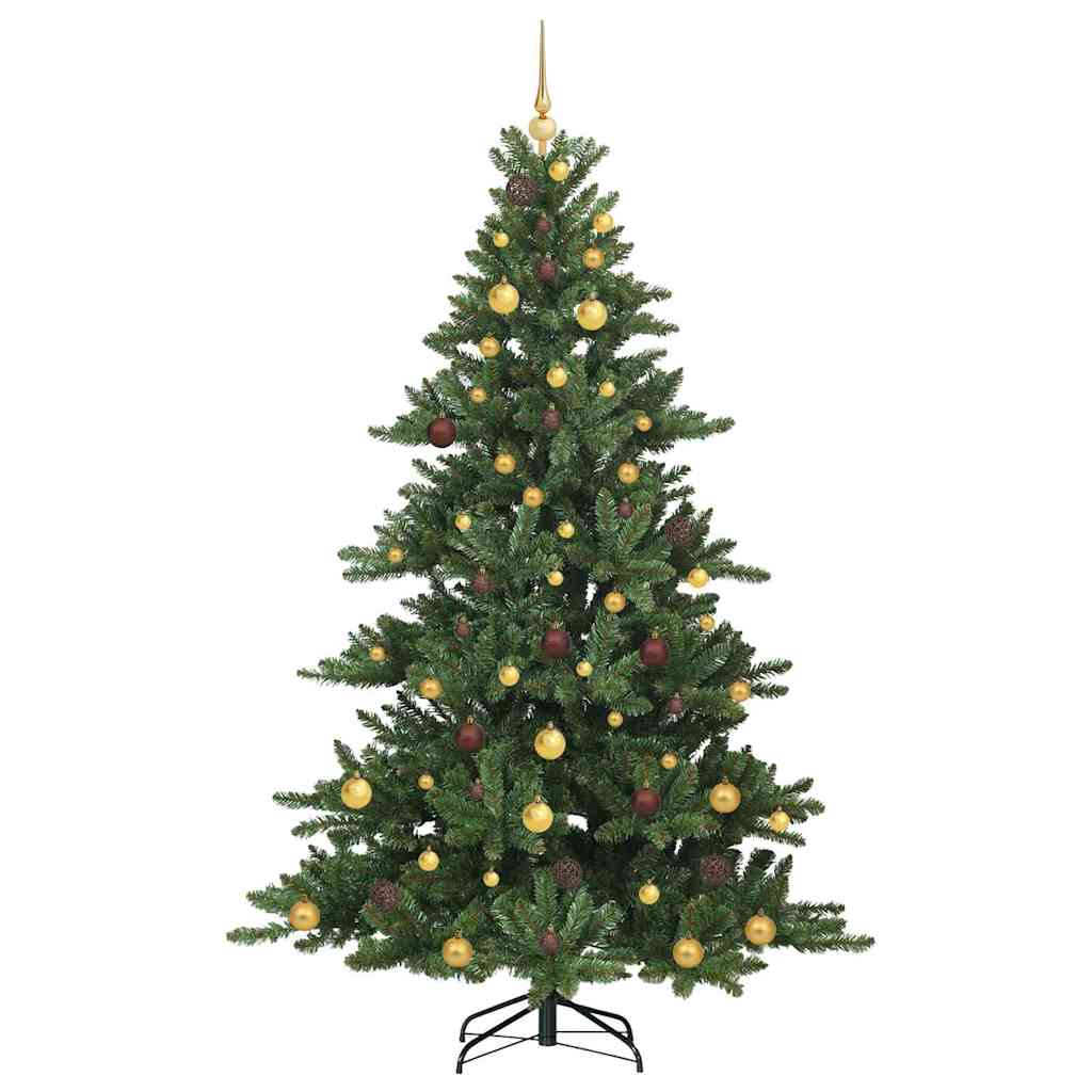 Artificial Hinged Christmas Tree Green 210 cm PVC and Steel