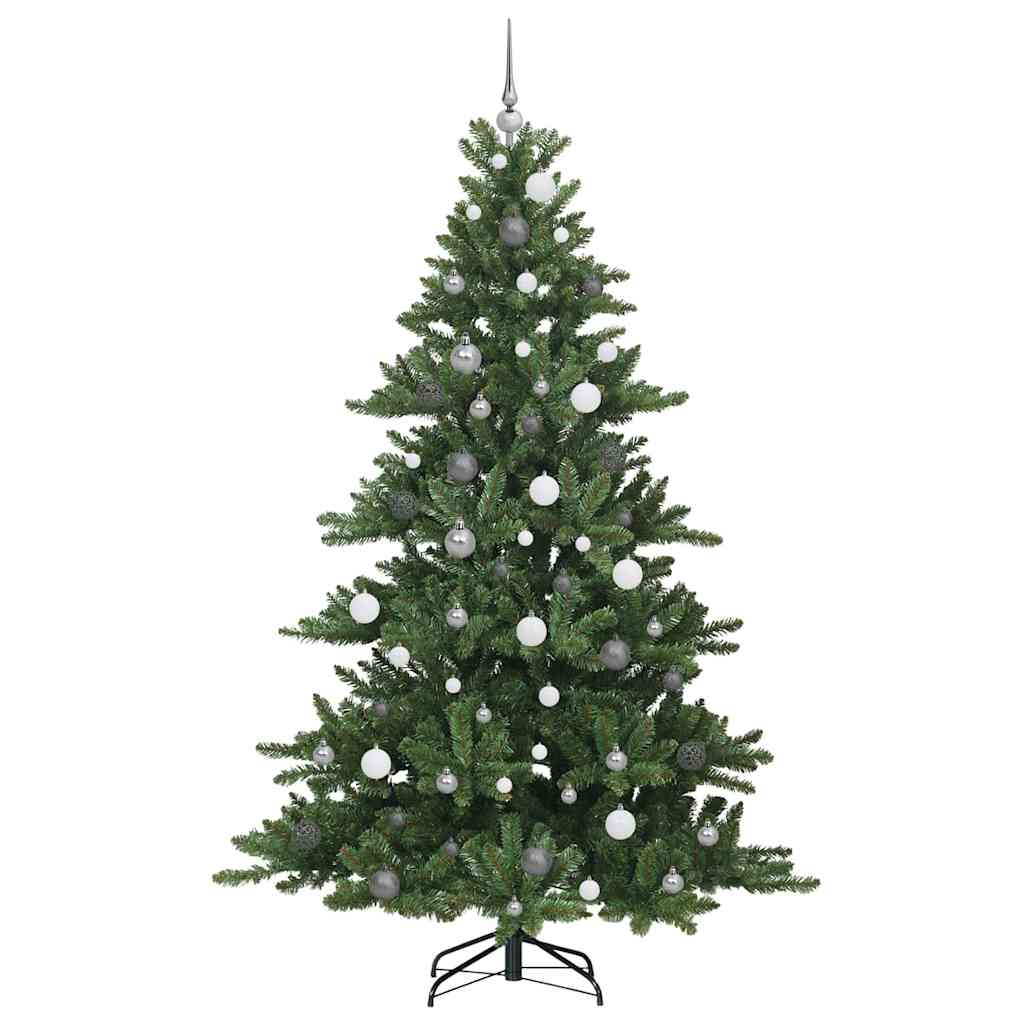 Artificial Hinged Christmas Tree Green 210 cm PVC and Steel