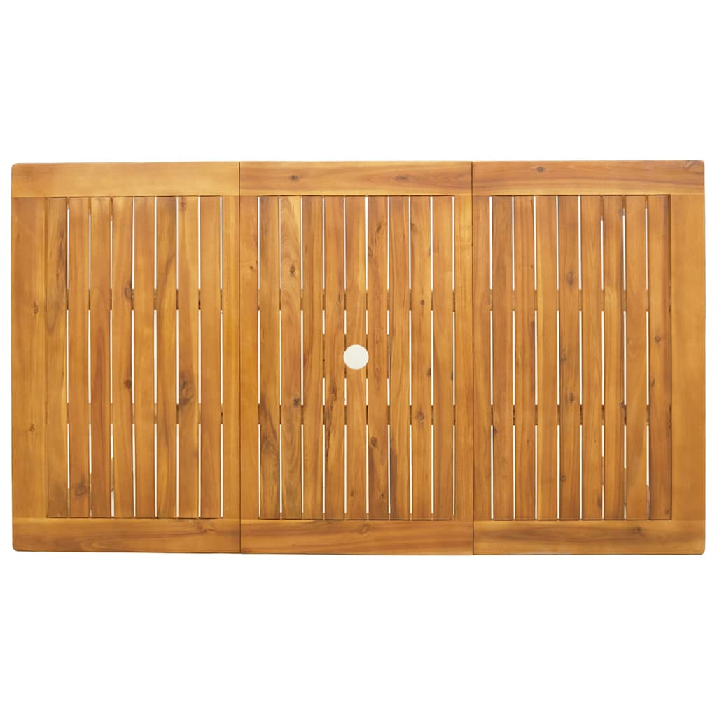 Garden Dining Set Folding 7 pcs Brown Solid Acacia wood