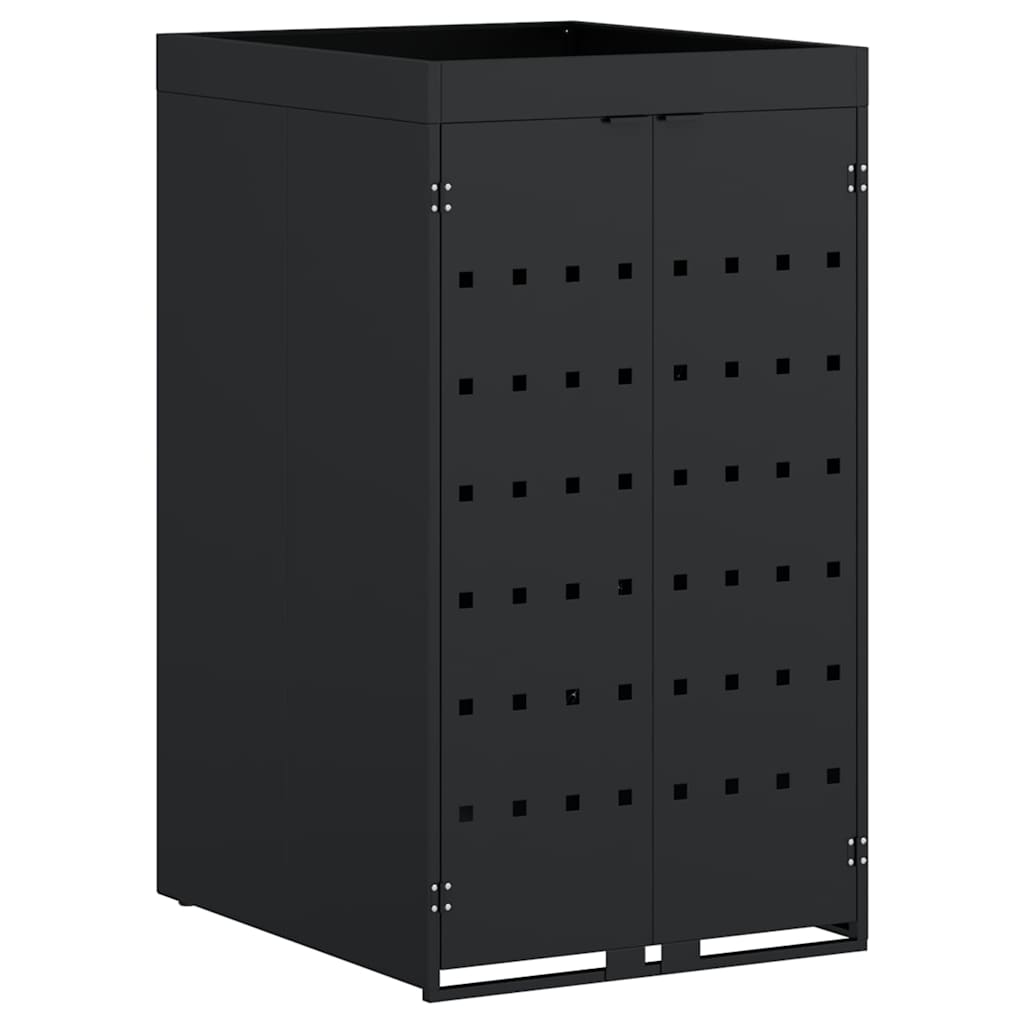 Wheelie Bin Storage with Planter Roof for Single 240L Bin Black