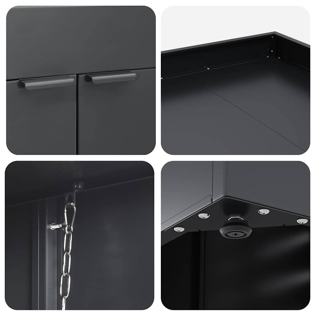 Wheelie Bin Storage with Planter Roof for Single 240L Bin