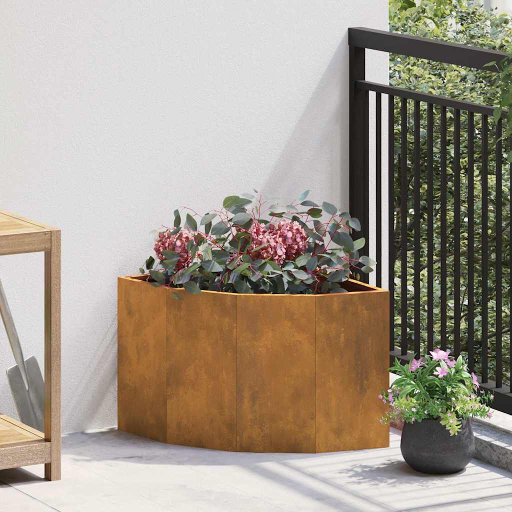 Corner Planter Rusty 45 x 45 x 35 cm Weathering steel
