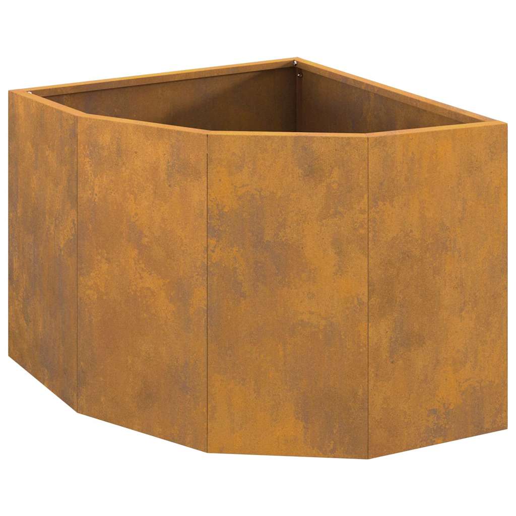 Corner Planter Rusty 45 x 45 x 35 cm Weathering steel