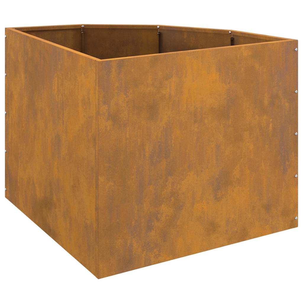 Corner Planter Rusty 60 x 60 x 50 cm Weathering steel