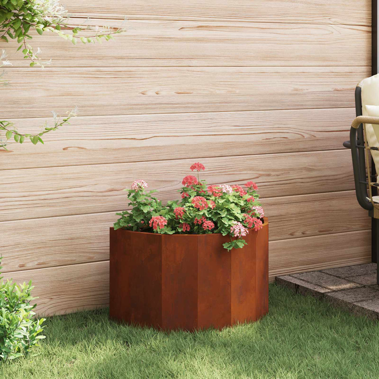Planter Rusty 60 x 30 x 35 cm Weathering Steel