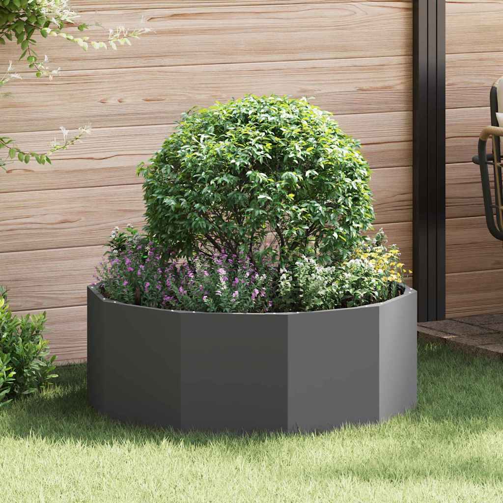 Planter Black 90 x 90 x 35 cm Steel