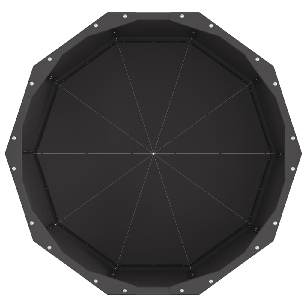 Planter Black 60 x 60 x 35 cm Steel