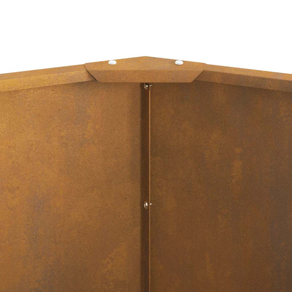 Planter Rusty 120 x 120 x 50 cm Weathering Steel